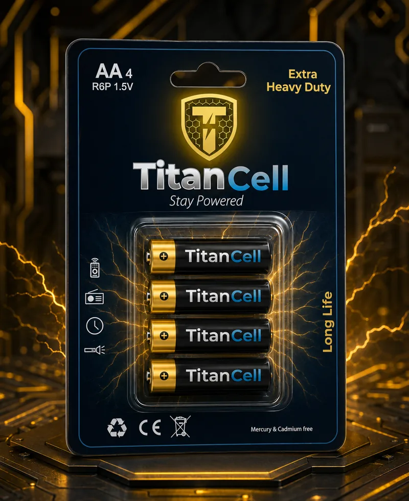 TitanCell Extra Heavy Duty AA 4-pack